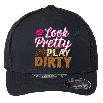 Look Pretty Play Dirty Mud Run Outfit for Wo Mud Run Team Flexfit Unipanel Trucker Cap