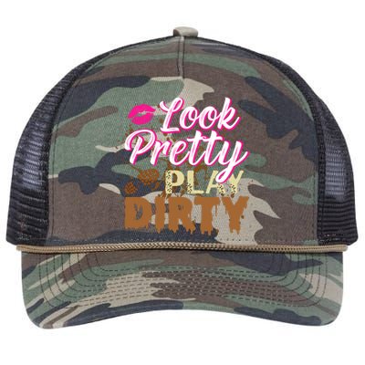 Look Pretty Play Dirty Mud Run Outfit for Wo Mud Run Team Retro Rope Trucker Hat Cap