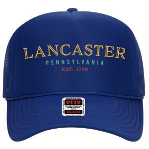 Lancaster Pennsylvania Pa Usa Hometown Pride Cool Gift High Crown Mesh Back Trucker Hat