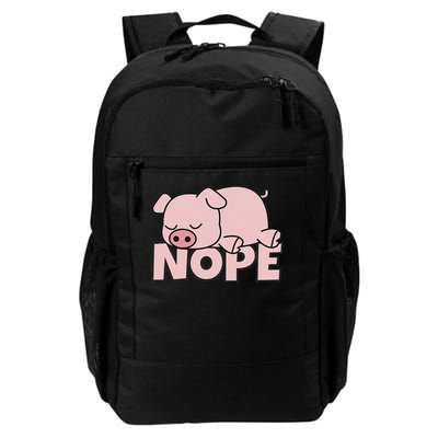 Lazy Pig Piggy Not Today Nope Daily Commute Backpack