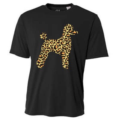 Leopard Print Poodle Pet Dog Owner Lover Cooling Performance Crew T-Shirt