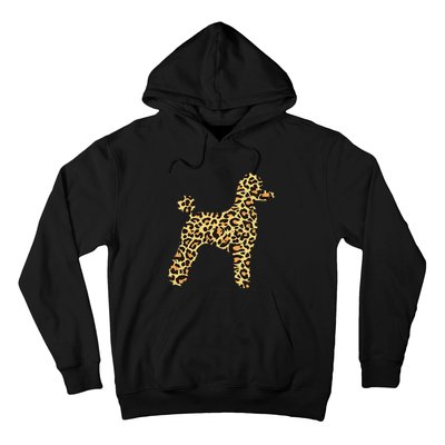 Leopard Print Poodle Pet Dog Owner Lover Hoodie