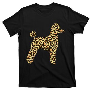 Leopard Print Poodle Pet Dog Owner Lover T-Shirt