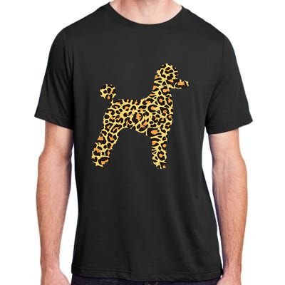 Leopard Print Poodle Pet Dog Owner Lover Adult ChromaSoft Performance T-Shirt