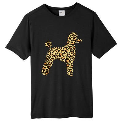 Leopard Print Poodle Pet Dog Owner Lover Tall Fusion ChromaSoft Performance T-Shirt