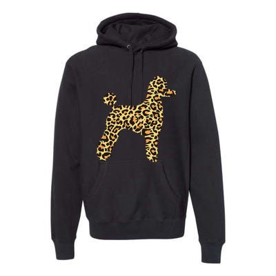 Leopard Print Poodle Pet Dog Owner Lover Premium Hoodie