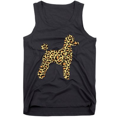 Leopard Print Poodle Pet Dog Owner Lover Tank Top