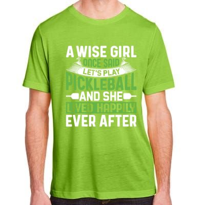 LetS Play Pickleball And She Lived Funny Pickleball Gift Adult ChromaSoft Performance T-Shirt