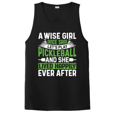 LetS Play Pickleball And She Lived Funny Pickleball Gift PosiCharge Competitor Tank