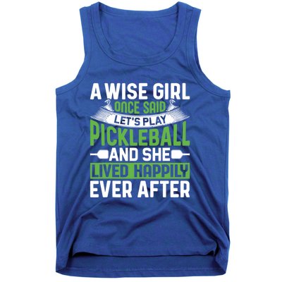 LetS Play Pickleball And She Lived Funny Pickleball Gift Tank Top