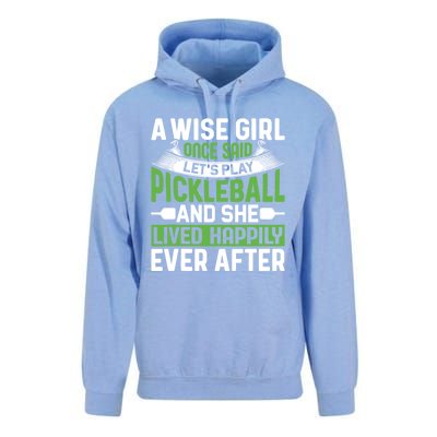 LetS Play Pickleball And She Lived Funny Pickleball Gift Unisex Surf Hoodie