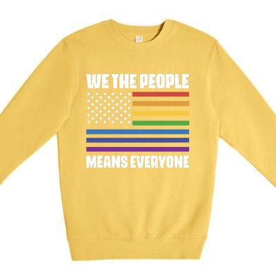 Lgbt Pride Parade We The People Means Everyone Premium Crewneck Sweatshirt