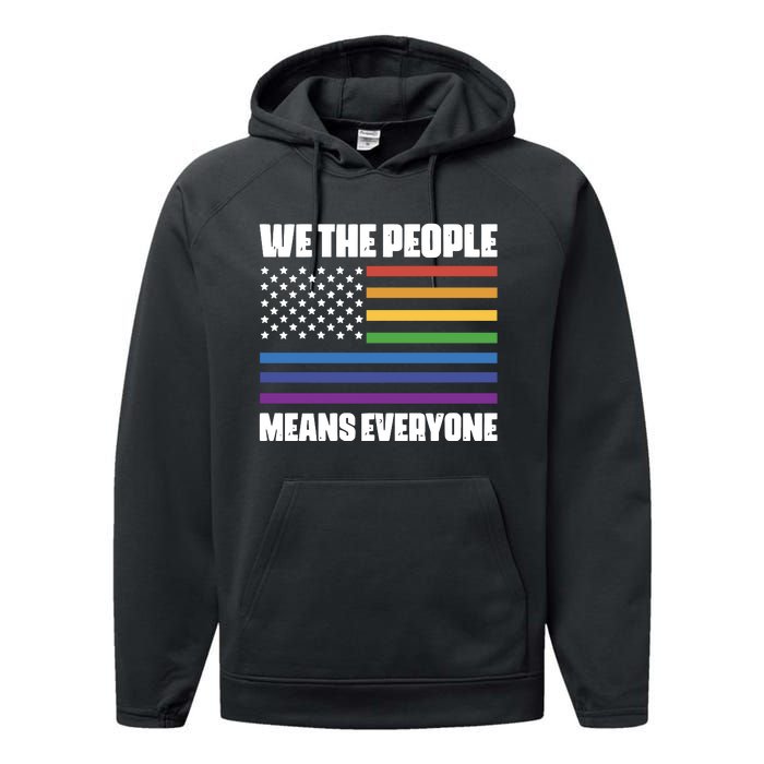 Lgbt Pride Parade We The People Means Everyone Performance Fleece Hoodie