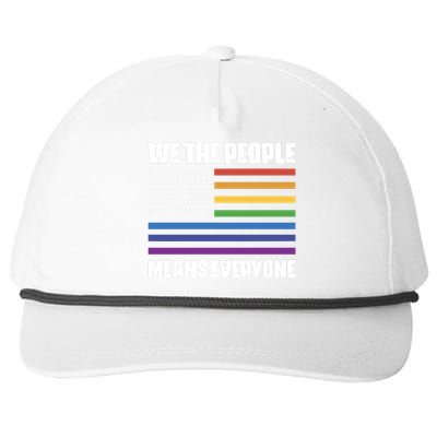 Lgbt Pride Parade We The People Means Everyone Snapback Five-Panel Rope Hat