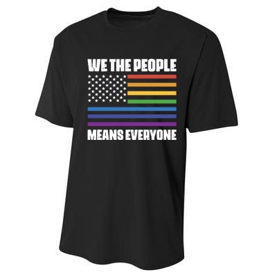 Lgbt Pride Parade We The People Means Everyone Performance Sprint T-Shirt