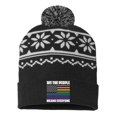 Lgbt Pride Parade We The People Means Everyone USA-Made Snowflake Beanie