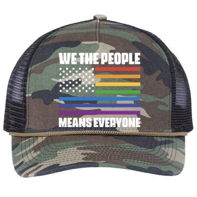 Lgbt Pride Parade We The People Means Everyone Retro Rope Trucker Hat Cap