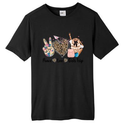 Leopard Print Peace Love Trip Vacation Mode Weekend Gift Tall Fusion ChromaSoft Performance T-Shirt