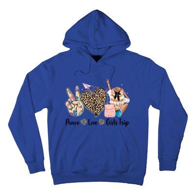 Leopard Print Peace Love Trip Vacation Mode Weekend Gift Hoodie