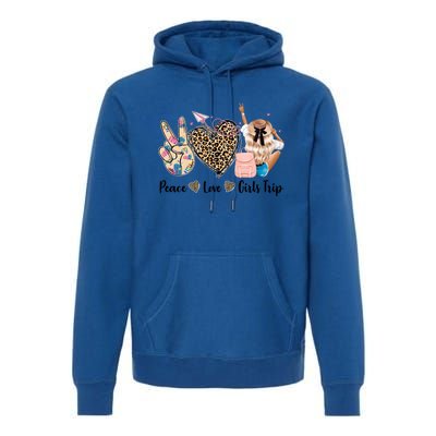 Leopard Print Peace Love Trip Vacation Mode Weekend Gift Premium Hoodie