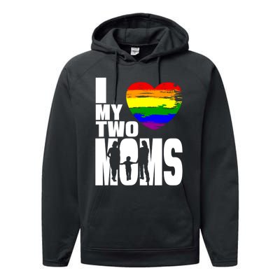 Lgbt Pride Proud Gay Mom Gift Performance Fleece Hoodie