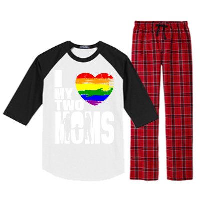 Lgbt Pride Proud Gay Mom Gift Raglan Sleeve Pajama Set