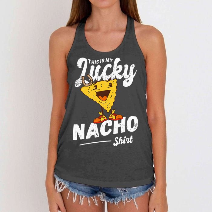 Lucky Poker Player Gambling Funny Poker Women's Knotted Racerback Tank