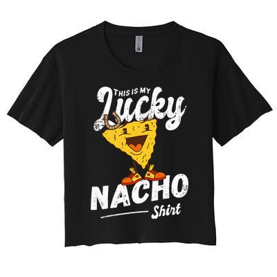 Lucky Poker Player Gambling Funny Poker Women's Crop Top Tee