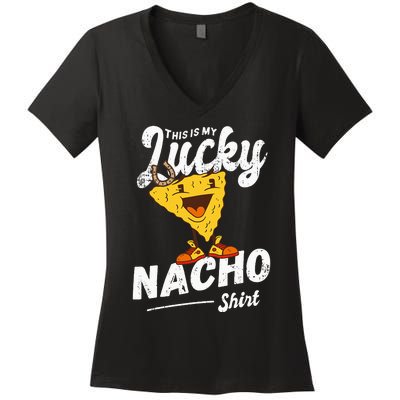 Lucky Poker Player Gambling Funny Poker Women's V-Neck T-Shirt