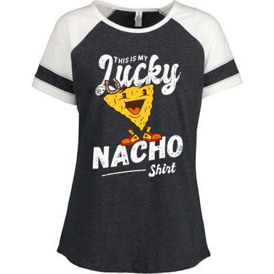 Lucky Poker Player Gambling Funny Poker Enza Ladies Jersey Colorblock Tee