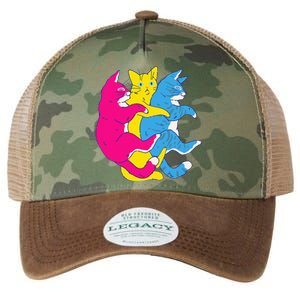 LGBTQ Pansexual Pride Flag Cats Pile Pansexual Legacy Tie Dye Trucker Hat