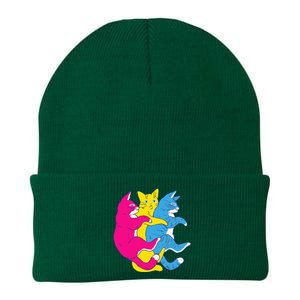 LGBTQ Pansexual Pride Flag Cats Pile Pansexual Knit Cap Winter Beanie