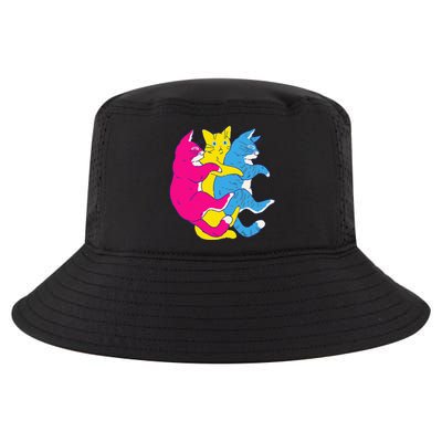 LGBTQ Pansexual Pride Flag Cats Pile Pansexual Cool Comfort Performance Bucket Hat