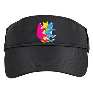 LGBTQ Pansexual Pride Flag Cats Pile Pansexual Adult Drive Performance Visor