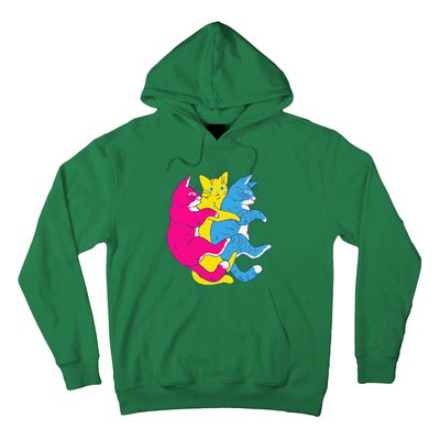 LGBTQ Pansexual Pride Flag Cats Pile Pansexual Hoodie