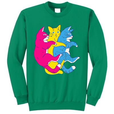 LGBTQ Pansexual Pride Flag Cats Pile Pansexual Sweatshirt