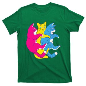 LGBTQ Pansexual Pride Flag Cats Pile Pansexual T-Shirt