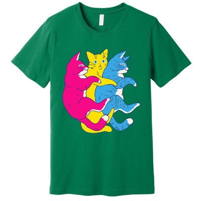 LGBTQ Pansexual Pride Flag Cats Pile Pansexual Premium T-Shirt