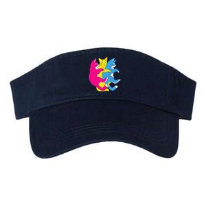 LGBTQ Pansexual Pride Flag Cats Pile Pansexual Valucap Bio-Washed Visor