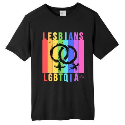 Lesbian Pride Peace Lesbians Rainbow Wives Moms Love Cute Gift Tall Fusion ChromaSoft Performance T-Shirt