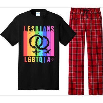 Lesbian Pride Peace Lesbians Rainbow Wives Moms Love Cute Gift Pajama Set