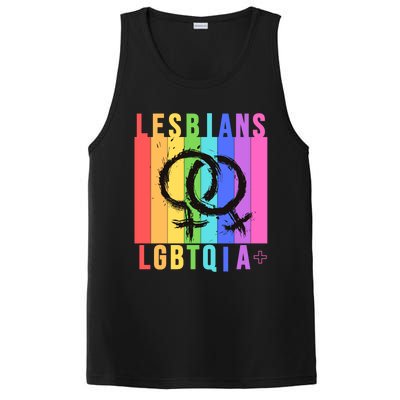 Lesbian Pride Peace Lesbians Rainbow Wives Moms Love Cute Gift PosiCharge Competitor Tank