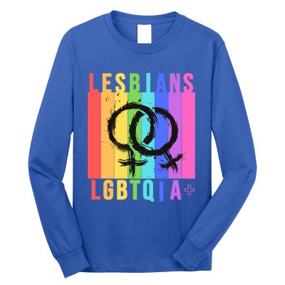 Lesbian Pride Peace Lesbians Rainbow Wives Moms Love Cute Gift Long Sleeve Shirt