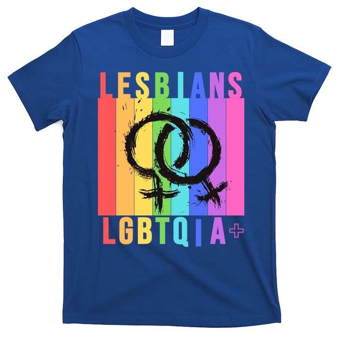 Lesbian Pride Peace Lesbians Rainbow Wives Moms Love Cute Gift T-Shirt