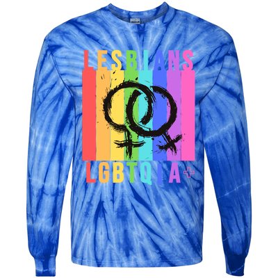 Lesbian Pride Peace Lesbians Rainbow Wives Moms Love Cute Gift Tie-Dye Long Sleeve Shirt