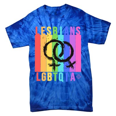 Lesbian Pride Peace Lesbians Rainbow Wives Moms Love Cute Gift Tie-Dye T-Shirt