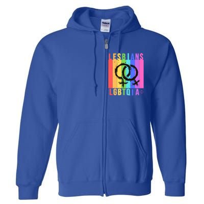 Lesbian Pride Peace Lesbians Rainbow Wives Moms Love Cute Gift Full Zip Hoodie