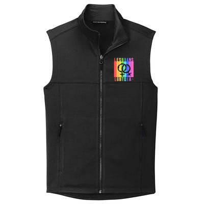 Lesbian Pride Peace Lesbians Rainbow Wives Moms Love Cute Gift Collective Smooth Fleece Vest