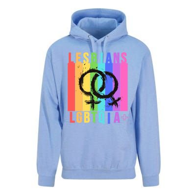 Lesbian Pride Peace Lesbians Rainbow Wives Moms Love Cute Gift Unisex Surf Hoodie