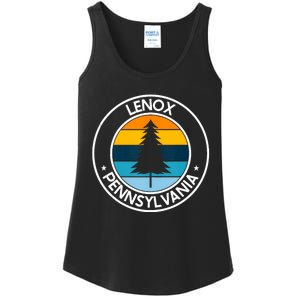 Lenox Pennsylvania Pa Usa City Pride Retro Sunset Ladies Essential Tank